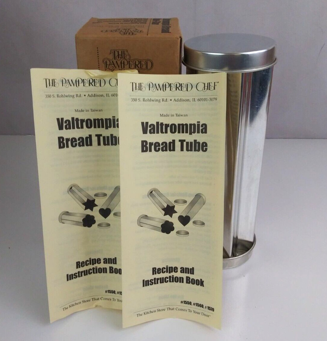 The Pampered Chef Valtrompia Bread Tube Star #1570 W/ Recipe & Instructions Book - £7.57 GBP