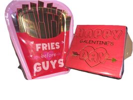 50 Pcs Galentine's Day Disposable Paper Plates Fries Before Guys Plates - $21.63