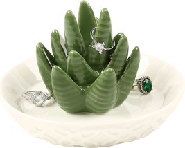 Ceramic Aloe Ring Holder, Cactus Ring Dish For Jewelry, Women&#39;S Birthday Gifts - $41.98