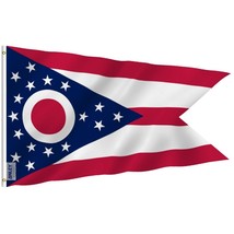 Anley Fly Breeze 3x5 Foot Ohio State Polyester Flag Ohio OH State Flags - £6.32 GBP