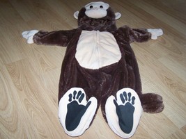 Infant Size 9 Months Authentic Kids Plush Brown Monkey Chimp Halloween Costume - £20.45 GBP