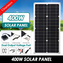 400Watt 18V battery Kit Mono Solar Panel w Battery Charger Solar Kit Off-Grid - £71.67 GBP