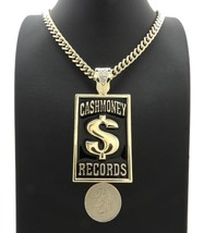 Cash Money Records Pendant Box,Rope,Cuban Chain Hip Hop Fashion Necklace XZP111 - £18.80 GBP+