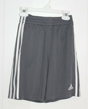 Adidas Gray Shorts With white Tri Stripe Sides Size Boys Youth Medium 10/12 - $19.79