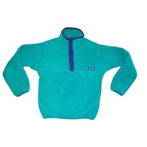 NWOT Patagonia Synchilla 1/4 Snap Pullover XSmall Fleece Teal Blue Contrast - £65.16 GBP