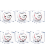 6 Pack Baseball Display Case UV Protected Acrylic Clear Baseball Holder ... - £21.95 GBP