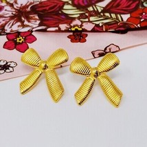 Cabled Bow Stud Earrings - £16.15 GBP