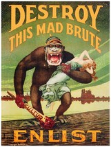2515.Destroy this mad brute gorilla Poster.World War History Decorative room Art - £12.94 GBP+