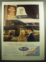 1957 Delta Air Lines Ad - Delta to New York from all the south - £14.46 GBP