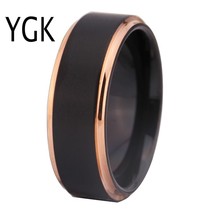 Tungsten Wedding Rings For Women Men&#39;s Classic Engagement Rings Black Matte With - £30.94 GBP