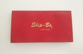 Vintage 1967 Skip-Bo Card Game In Red Velvet Box W/Instructions Brownfie... - $49.49