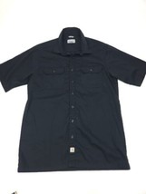 Carhartt Shirt Mens Black Casual Short Sleeve Relaxed Fit Size Large Tall - £23.52 GBP