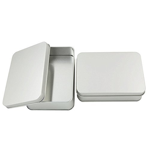 Skin Care Bluemoona 2 PCS - Metal Empty Cosmetic Pots Lip Balm Container Square