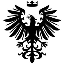 Eagle Displayed #2 sticker VINYL DECAL Medieval Renaissance Heraldry Armorial - £5.69 GBP