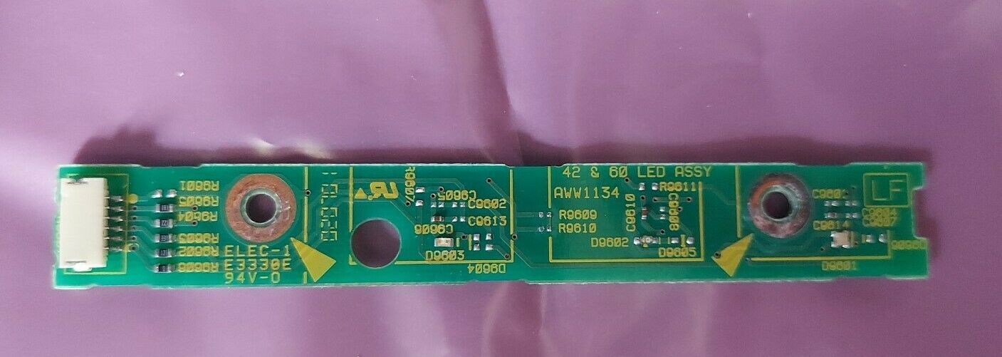 Pioneer PDU-PC60X04 Plasma Television LED Assembly Board AWW1134 - $0.99