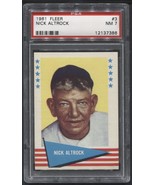 1961 FLEER NICK ALTROCK #3 WASHINGTON SENATORS CHICAGO BOSTON NEAR MINT ... - $631.29 MXN