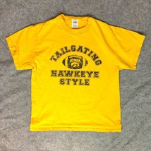 Iowa Hawkeyes Mens Shirt Medium Gold Black Short Sleeve Tee Cotton Football NCAA - $18.98