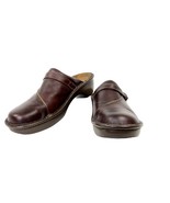 NAOT Florence Slip On Clogs 40 L9 Brown Leather Mules Comfort Shoes Israel - £23.67 GBP