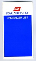 Royal Viking Sky Passenger List 1984 Trans Atlantic Crossing  - $23.73