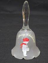 Vintage WESTMORELAND 5.25&quot; Glass Bell Hand Painted DRUMMER BOY ON SATIN ... - $18.25 CAD