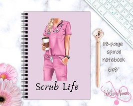 Nurse Spiral Notebook, 6 x 8&quot; Journal, Nursing Student Gift, CNA Graduation Gift - £15.98 GBP