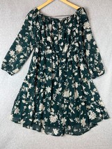 TORRID Womens Floral Off Shoulder Skater Long Sleeve Mini Dress Size 00 / Medium - £19.83 GBP