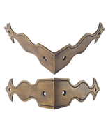 lot of Brass Corner Protector. Ornate Chest Armour Corner Brace L-Plate ... - $77.95 CAD+