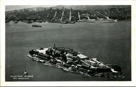 Aerial View Alcatraz Island San Francisco CA UNP B&amp;W Chrome Postcard Bardell E2 - £3.47 GBP