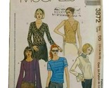 McCall&#39;s 3872 Pullover Tops w Surplice Nec, Sleeve Variations Sz DD 12-1... - $7.13