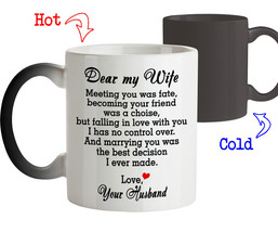 Magic Coffee Mug for Wife Dear my Wife Marrying You was the Best Decision - £19.20 GBP+