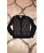 Banana Republic Black Lace Wool Cardigan Small - $15.99