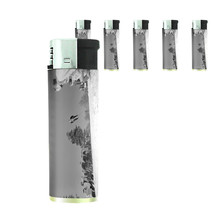 Vintage Skiing D44 Lighters Set of 5 Electronic Refillable Butane Winter... - £12.42 GBP