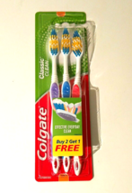 3 Pack Colgate Toothbrush Soft Brush Full Head Classic Clean - $4.26