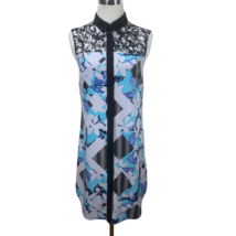 New Peter Pilotto Sleeveless Print Lace Bodice Button Up Shirt Dress Size S - $11.99