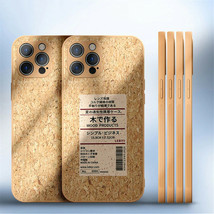 For iPhone 13 12 11 X 8 7 Plus Pro Max Mini Cork Wood Breathable Shockproof Case - £6.97 GBP+