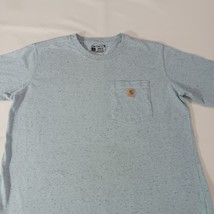 Carhartt 103067 H67 Loose Fit Women Force Cotton Speckled Blue T-Shirt L (12-14) image 12