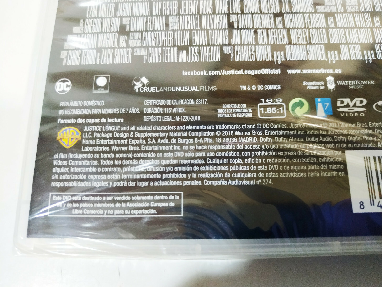 Justice League Marvel Studios Superman BATMAN DVD Spanish English New Item image 3