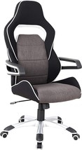 Techni Mobili Executive Ergonomic Upholstered Racing Style Home & Office, Grey - $114.99