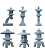 6Pcs Miniature Pagoda Statues, Japanese Lantern Pagoda Style Asian Decor... - £20.74 GBP