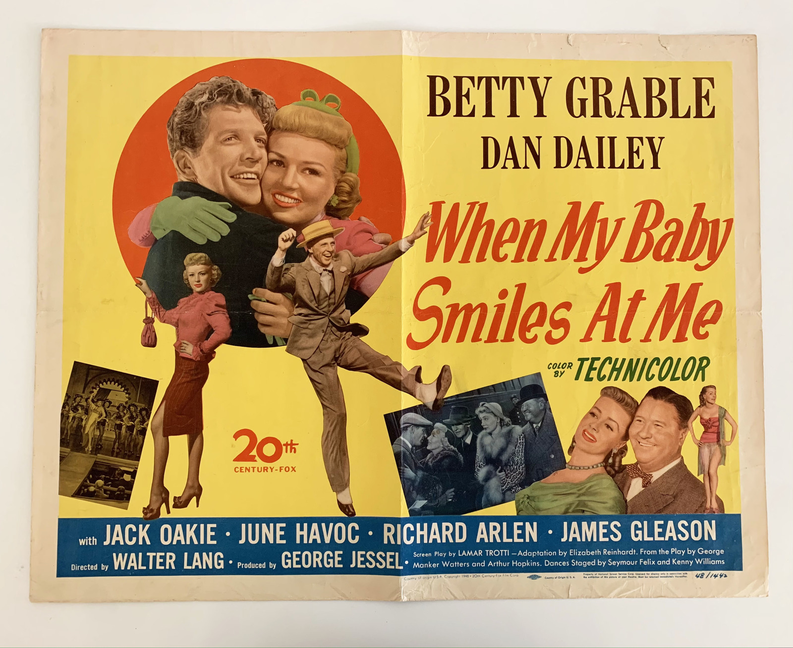 Primary image for When My Baby Smiles At Me vintage movie poster