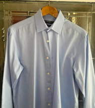 Perry Ellis Dress Shirt Slim Fit Blue Sz 15.5 32/33 - £11.93 GBP