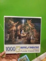 Bits & Pieces  Puzzle 1000 Pc Christmas In The Manger Nativity Scene Puzzle - £24.99 GBP