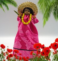 Vintage Hawaiian Makaleka Doll with Tapa Mache Face Made in Hawaii - £10.65 GBP