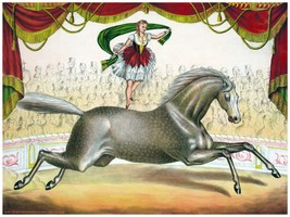 4480.Circus.woman jumping rope on moving horse.POSTER.decor Home Office art - £13.65 GBP+