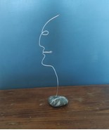Wire. Sculpture ,man&#39;s face - $484.67 MXN