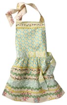 Anthropologie Sewing Basket Apron Cotton Print Front Pockets Tie Neck Wh... - $40.89