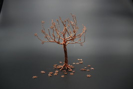 Handcrafted Pure Copper Metal Wire Tree Sculpture 6.8&quot; in height - $155.00