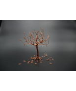 Handcrafted Pure Copper Metal Wire Tree Sculpture 6.8&quot; in height - £121.89 GBP