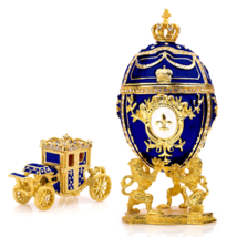 Royal Imperial Blue Russian Easter Egg Replica : Extra Large 6.6 inch + ... - $74.20