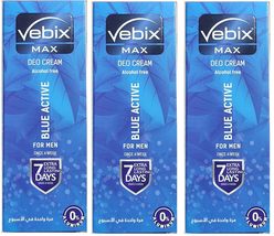 3Pack Vebix deodorant cream max Blue Active for men (25ml Each One Pack) - £31.84 GBP